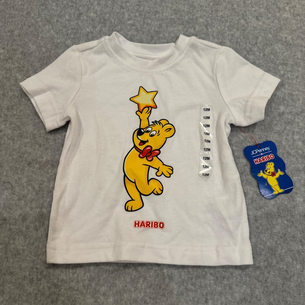 JCPenney Haribo Gold Gummy Bear White Graphic T-Shirt Baby Kids 12 Months NWT‎